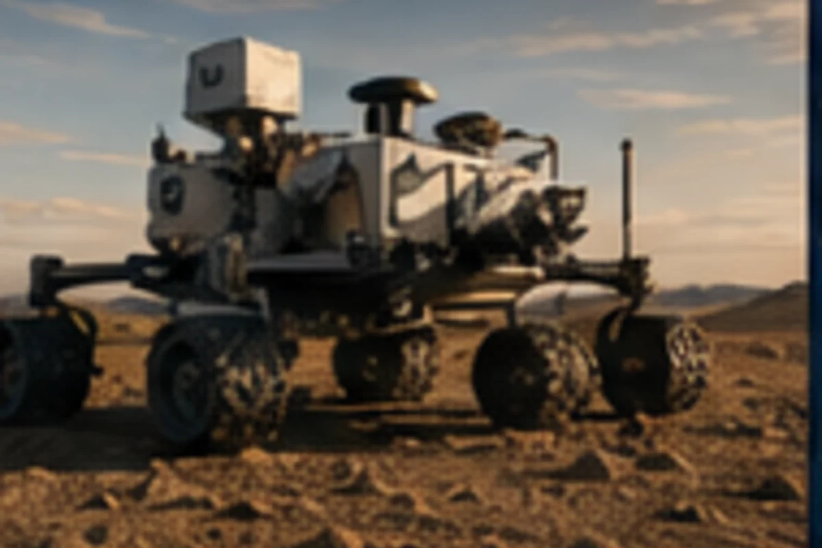 Field rover prototype in a desert testing environment